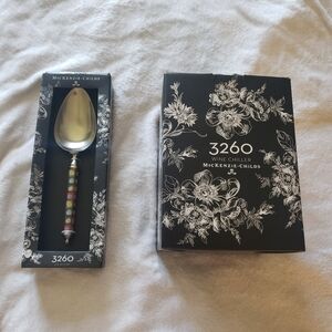 MacKenzie-Childs Polka Dot Enamel Handle Serving Spoon — Multicolored